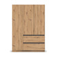 Rauch Cara Artisan Oak 3 Door Wardrobe with Drawers 136cm