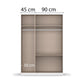 Rauch Cara White 3 Door Mirrored Wardrobe with Drawers 136cm