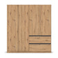 Rauch Cara Artisan Oak 4 Door Wardrobe with Drawers 181cm