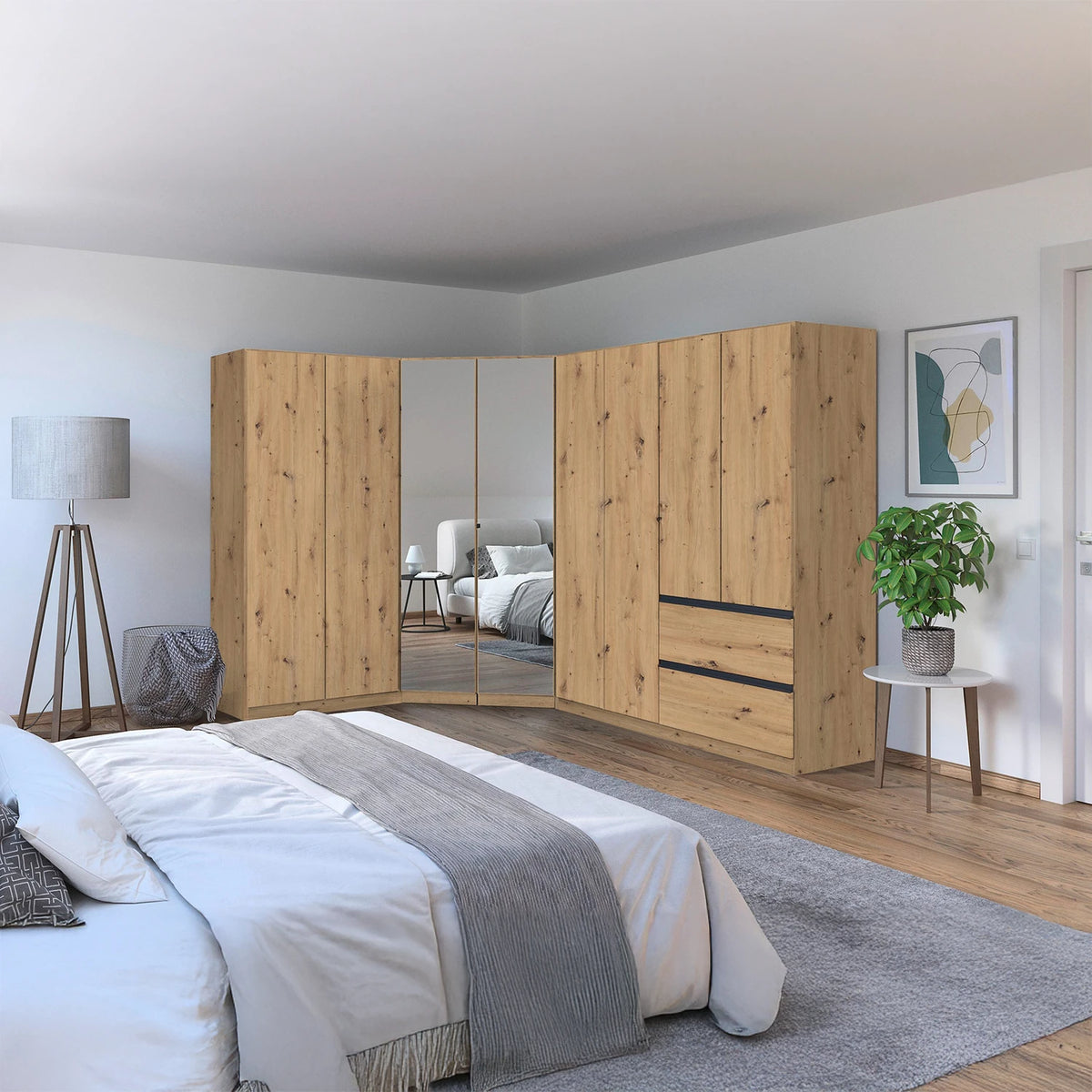 Rauch Cara Artisan Oak Large Corner Wardrobe