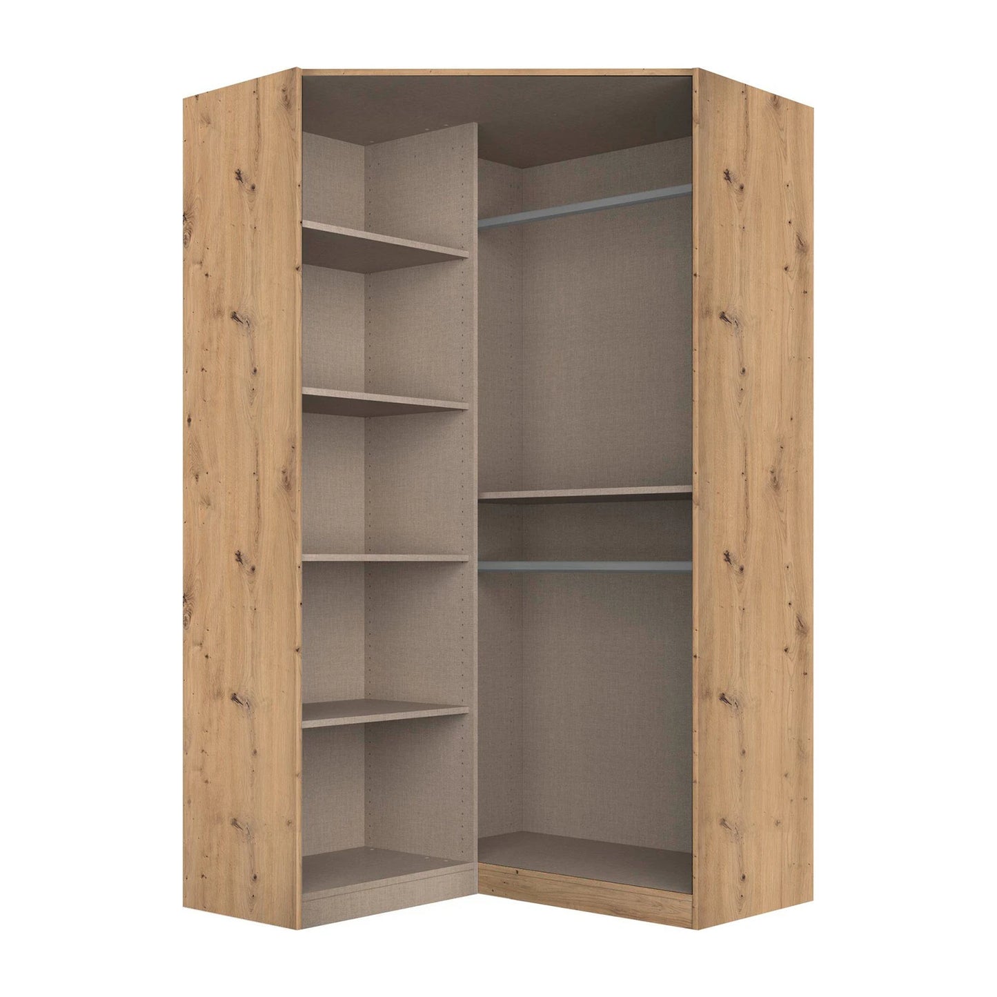 Rauch Cara Artisan Oak Corner Wardrobe Unit with Mirror Doors