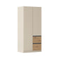 Rauch Cara Champagne 2 Door Wardrobe with Side Drawers 91cm