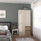 Rauch Cara Champagne 2 Door Wardrobe with Side Drawers 91cm