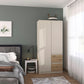Rauch Cara Champagne 2 Door Wardrobe with Side Drawers 91cm