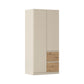 Rauch Cara Champagne 2 Door Wardrobe with Side Drawers 91cm