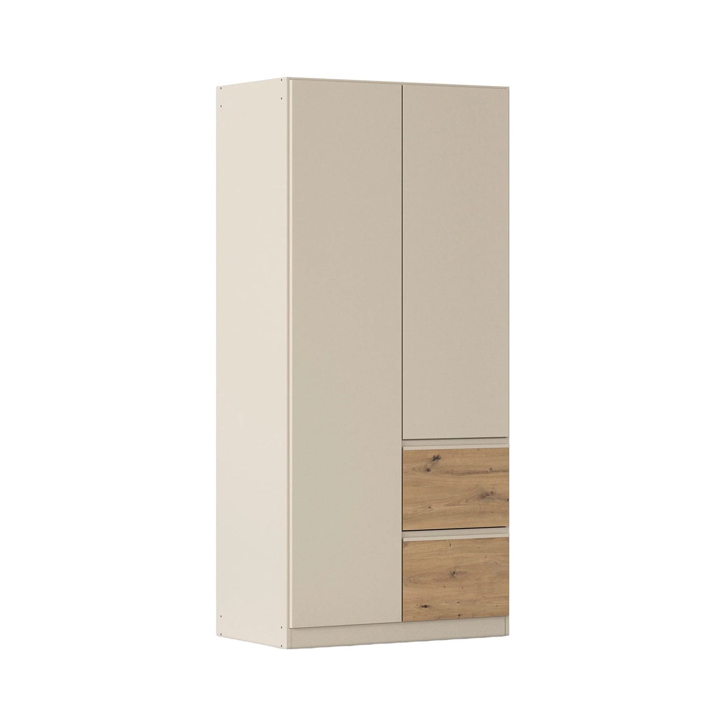 Rauch Cara Champagne 2 Door Wardrobe with Side Drawers 91cm