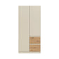Rauch Cara Champagne 2 Door Wardrobe with Side Drawers 91cm