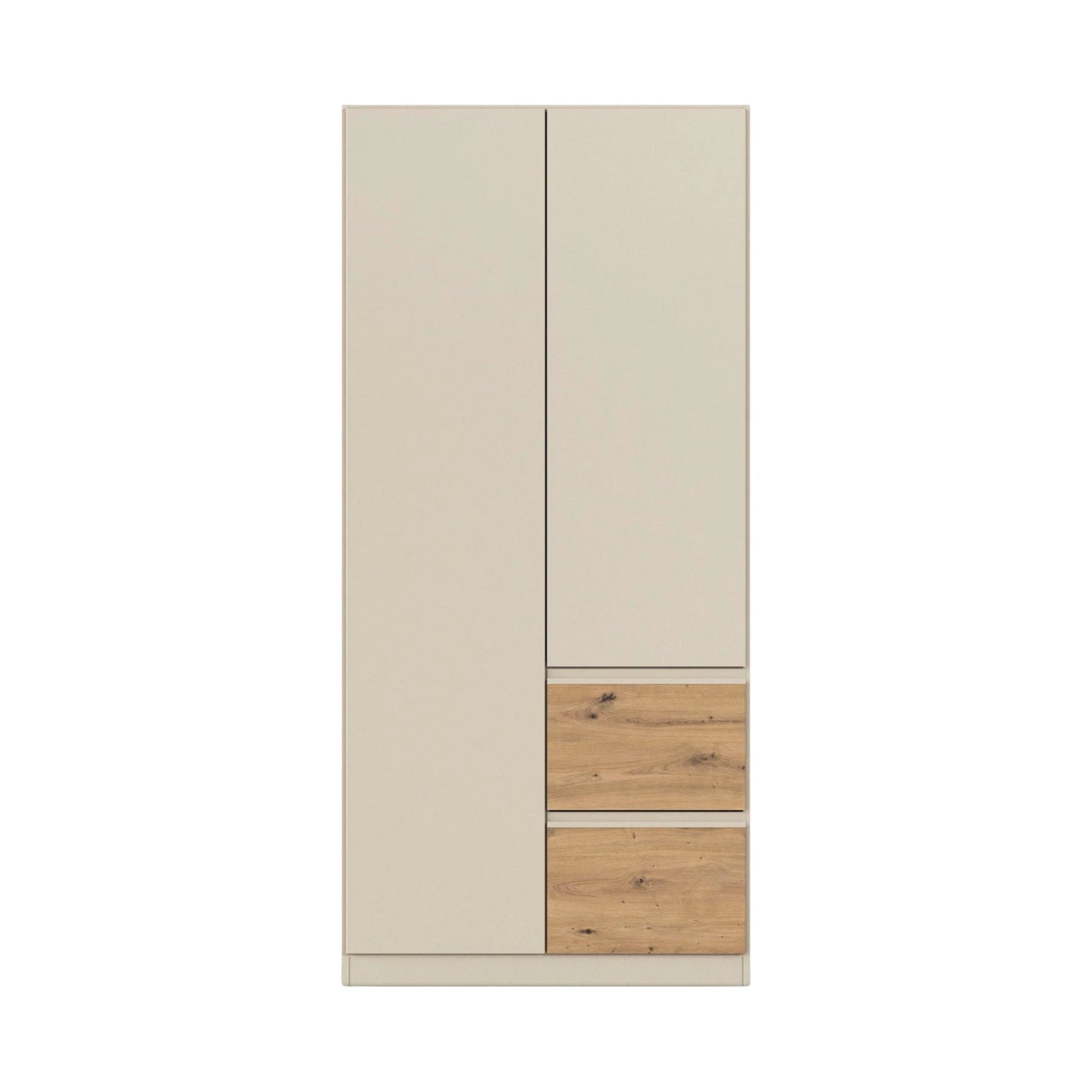 Rauch Cara Champagne 2 Door Wardrobe with Side Drawers 91cm