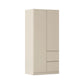 Rauch Cara Champagne 2 Door Wardrobe with Side Drawers 91cm