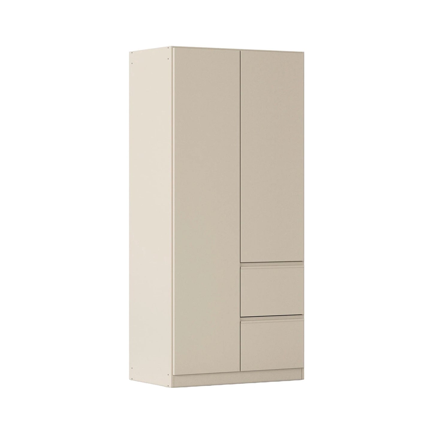 Rauch Cara Champagne 2 Door Wardrobe with Side Drawers 91cm