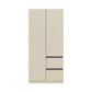 Rauch Cara Champagne 2 Door Wardrobe with Side Drawers 91cm