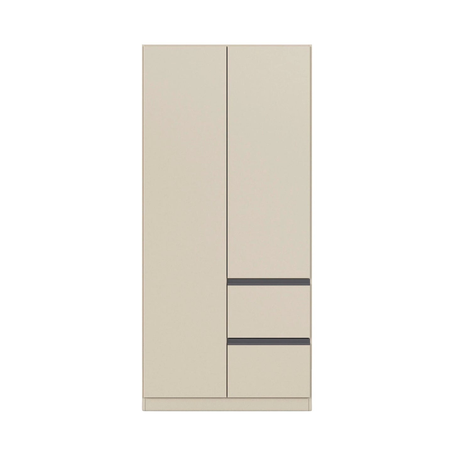 Rauch Cara Champagne 2 Door Wardrobe with Side Drawers 91cm