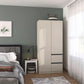 Rauch Cara Champagne 2 Door Wardrobe with Side Drawers 91cm
