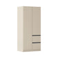 Rauch Cara Champagne 2 Door Wardrobe with Side Drawers 91cm