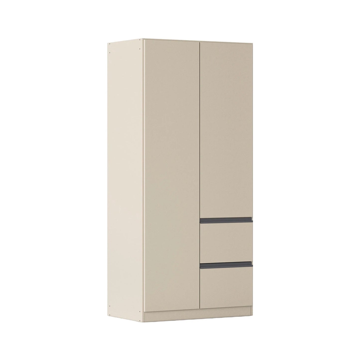 Rauch Cara Champagne 2 Door Wardrobe with Side Drawers 91cm