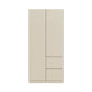 Rauch Cara Champagne 2 Door Wardrobe with Side Drawers 91cm