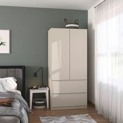 Rauch Cara Champagne 2 Door Wardrobe with Drawers