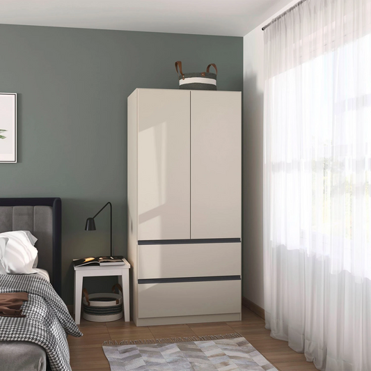 Rauch Cara Champagne 2 Door Wardrobe with Drawers