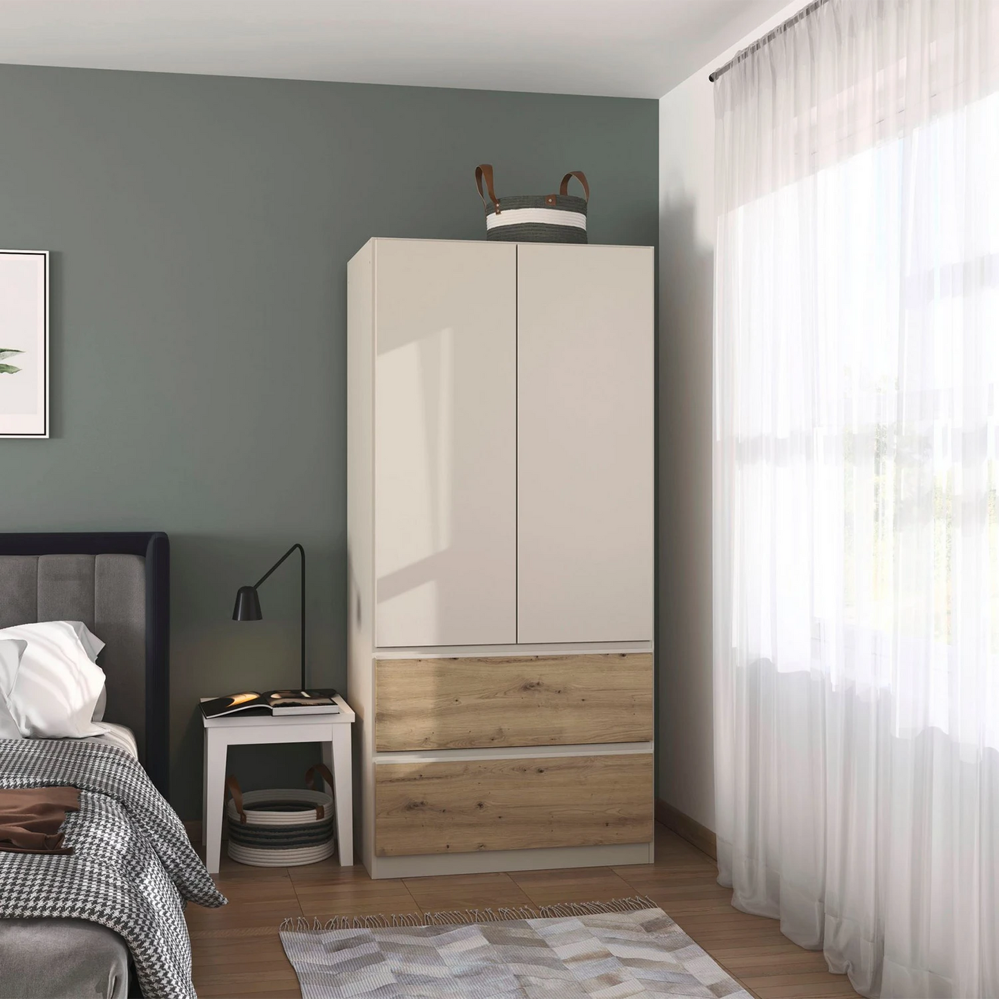 Rauch Cara Champagne 2 Door Wardrobe with Drawers