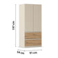 Rauch Cara Champagne 2 Door Wardrobe with Drawers