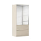 Rauch Cara Champagne 2 Door Mirrored Wardrobe with Drawers