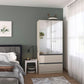 Rauch Cara Champagne 2 Door Mirrored Wardrobe with Drawers