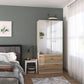 Rauch Cara Champagne 2 Door Mirrored Wardrobe with Drawers