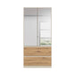 Rauch Cara Champagne 2 Door Mirrored Wardrobe with Drawers