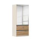 Rauch Cara Champagne 2 Door Mirrored Wardrobe with Drawers