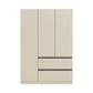 Rauch Cara Champagne 3 Door Wardrobe with Drawers 136cm