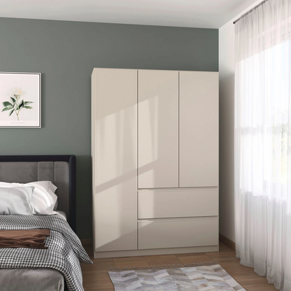 Rauch Cara Champagne 3 Door Wardrobe with Drawers 136cm