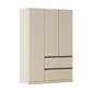 Rauch Cara Champagne 3 Door Wardrobe with Drawers 136cm
