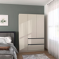 Rauch Cara Champagne 3 Door Wardrobe with Drawers 136cm