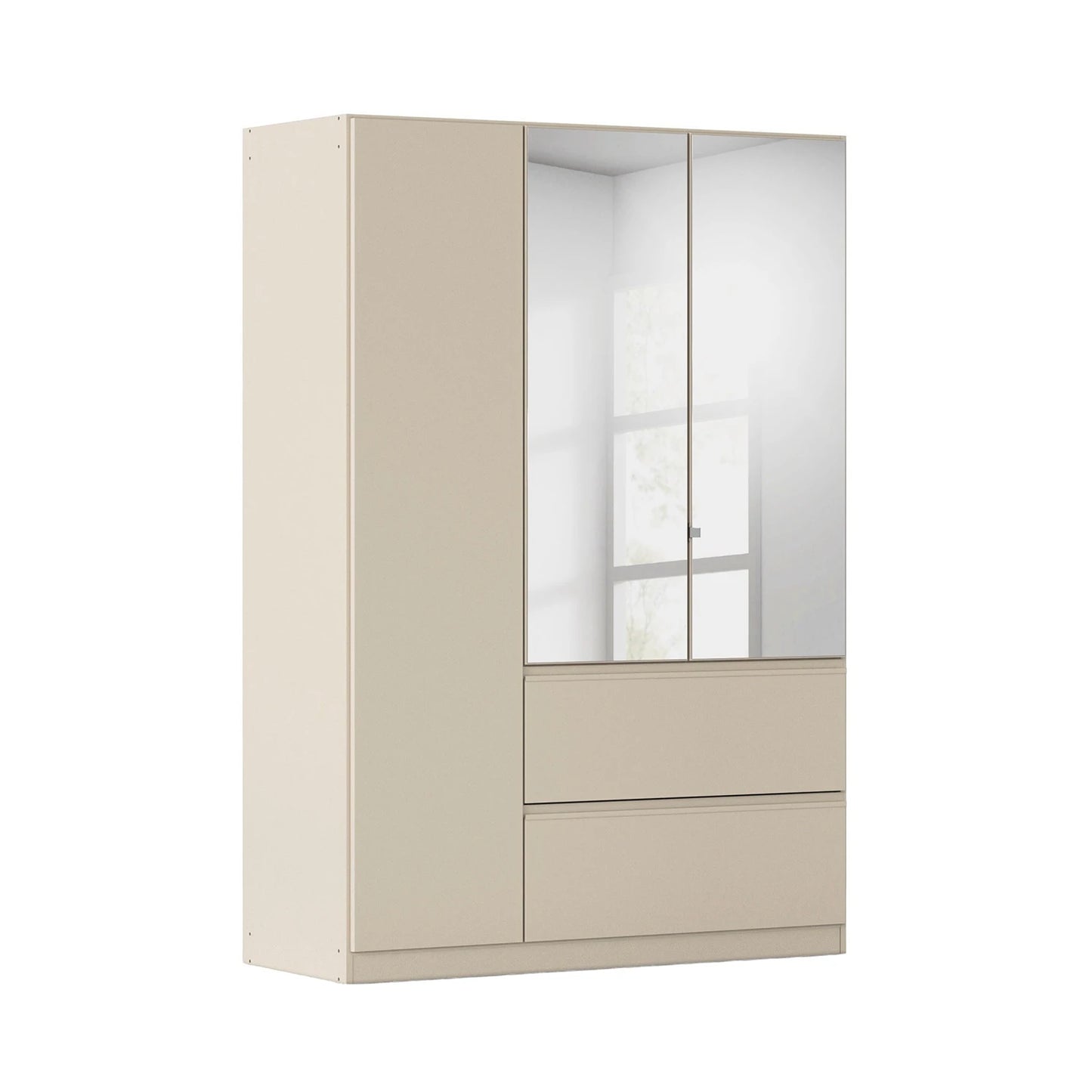 Rauch Cara Champagne 3 Door Mirrored Wardrobe with Drawers 136cm