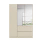 Rauch Cara Champagne 3 Door Mirrored Wardrobe with Drawers 136cm