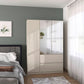Rauch Cara Champagne 3 Door Mirrored Wardrobe with Drawers 136cm