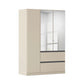 Rauch Cara Champagne 3 Door Mirrored Wardrobe with Drawers 136cm