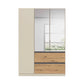 Rauch Cara Champagne 3 Door Mirrored Wardrobe with Drawers 136cm
