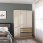 Rauch Cara Champagne 3 Door Wardrobe with Drawers 136cm