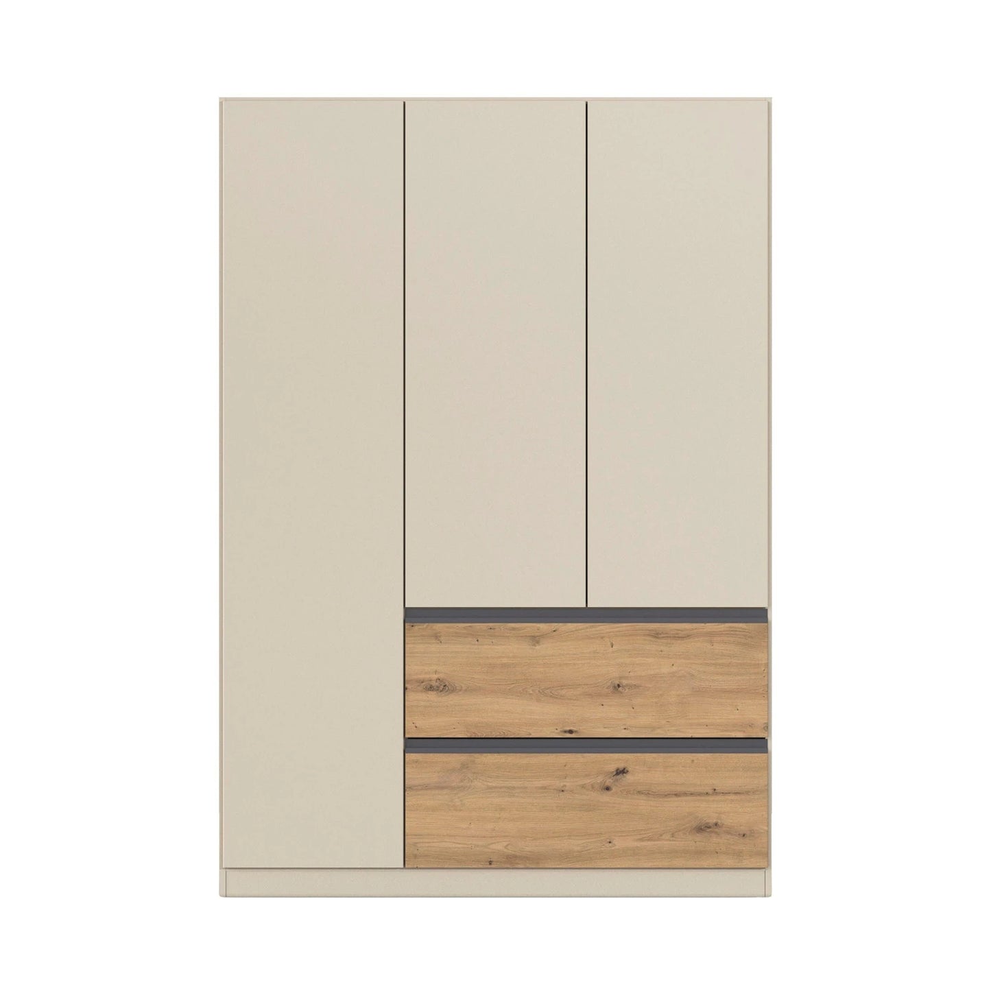 Rauch Cara Champagne 3 Door Wardrobe with Drawers 136cm