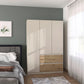 Rauch Cara Champagne 3 Door Wardrobe with Drawers 136cm