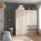Rauch Cara Champagne 4 Door Wardrobe with Drawers 181cm
