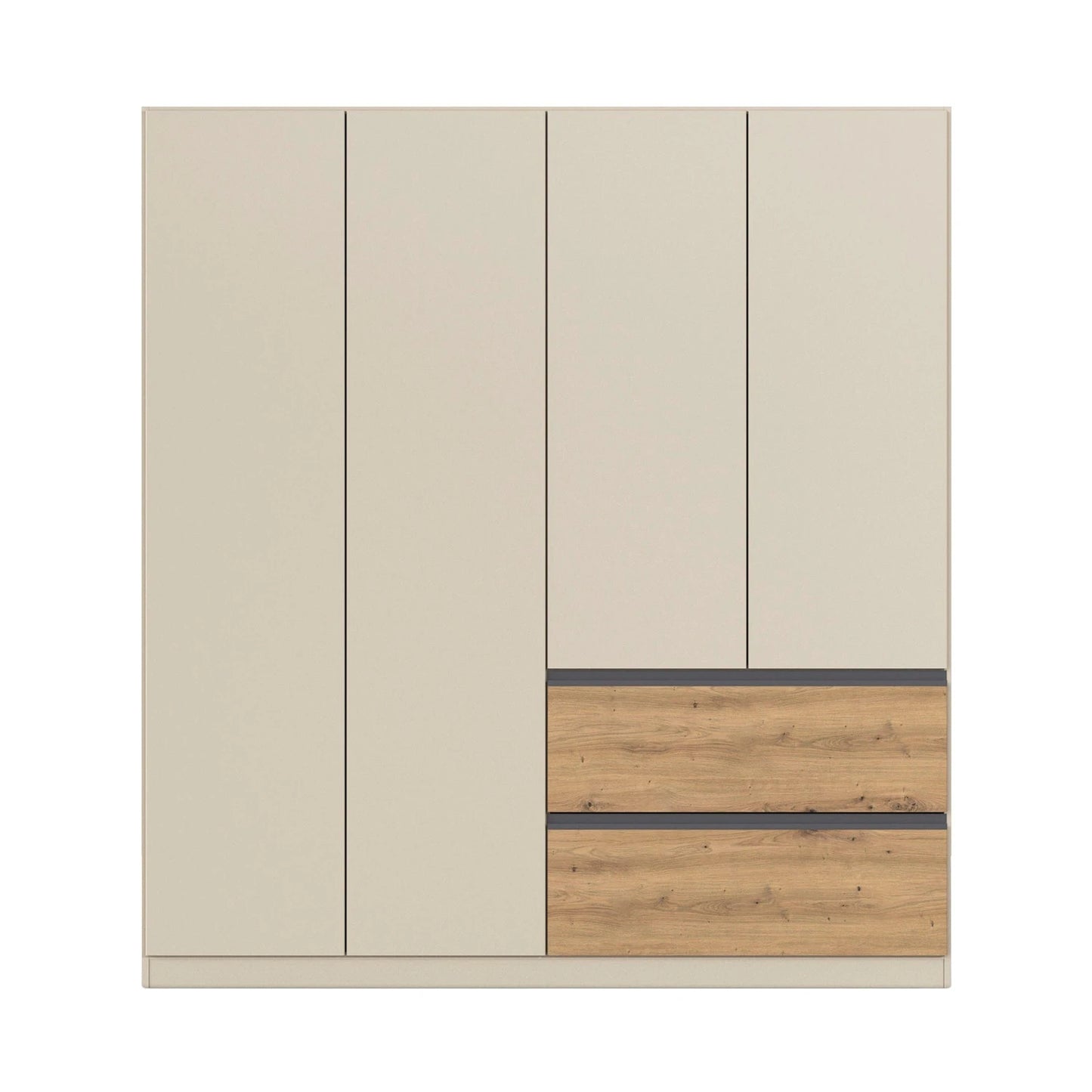 Rauch Cara Champagne 4 Door Wardrobe with Drawers 181cm