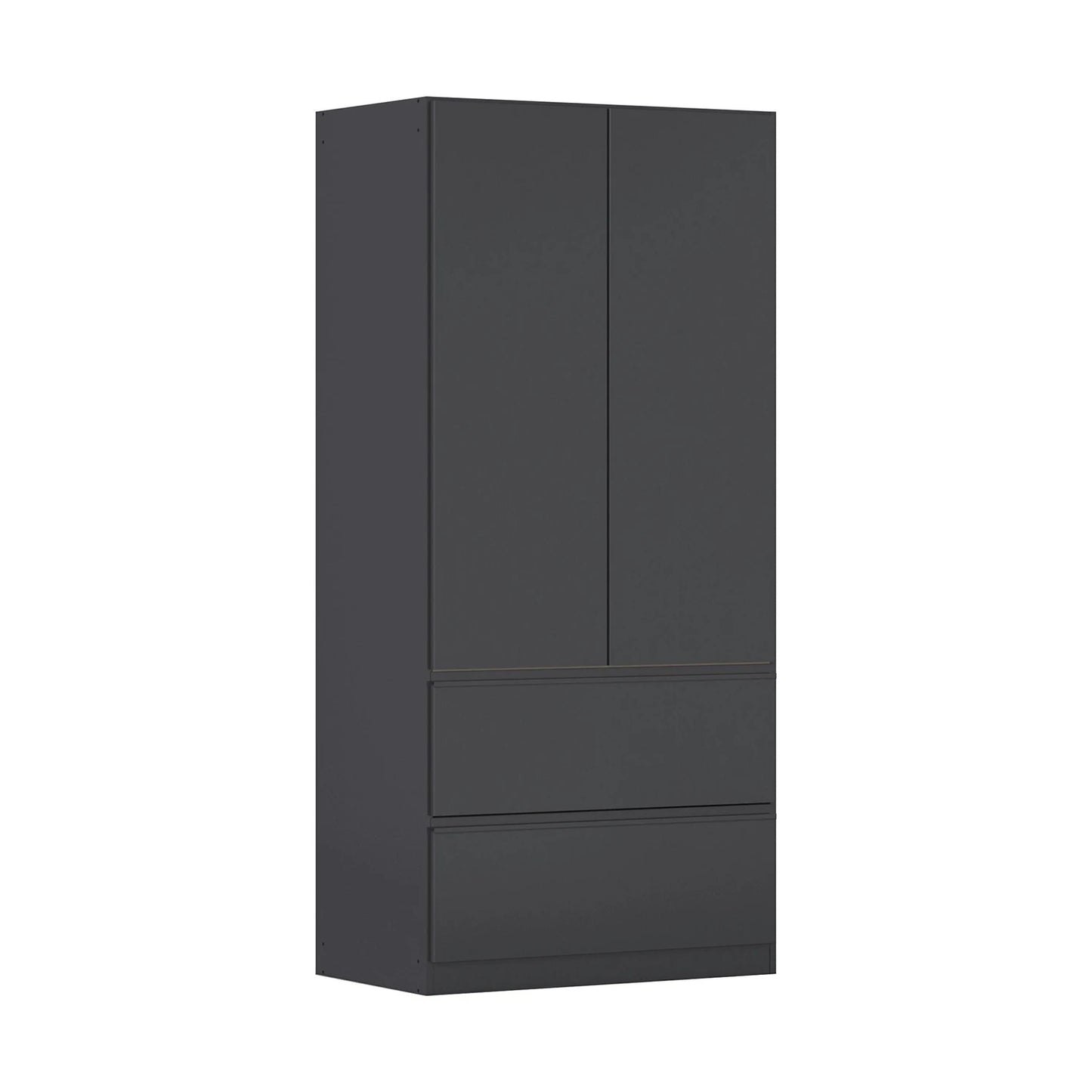 Rauch Cara Metallic Grey 2 Door Wardrobe with Drawers