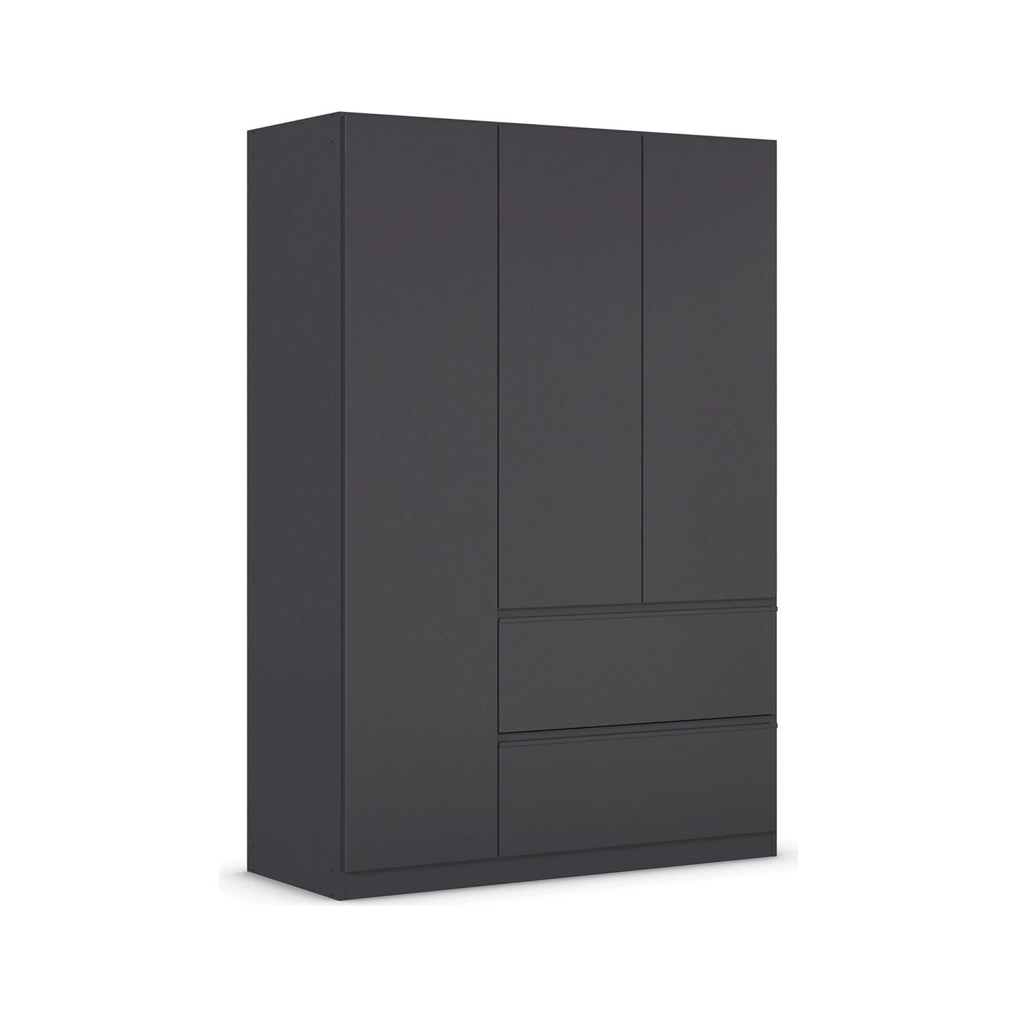 Rauch Cara Metallic Grey 3 Door Wardrobe with Drawers 136cm
