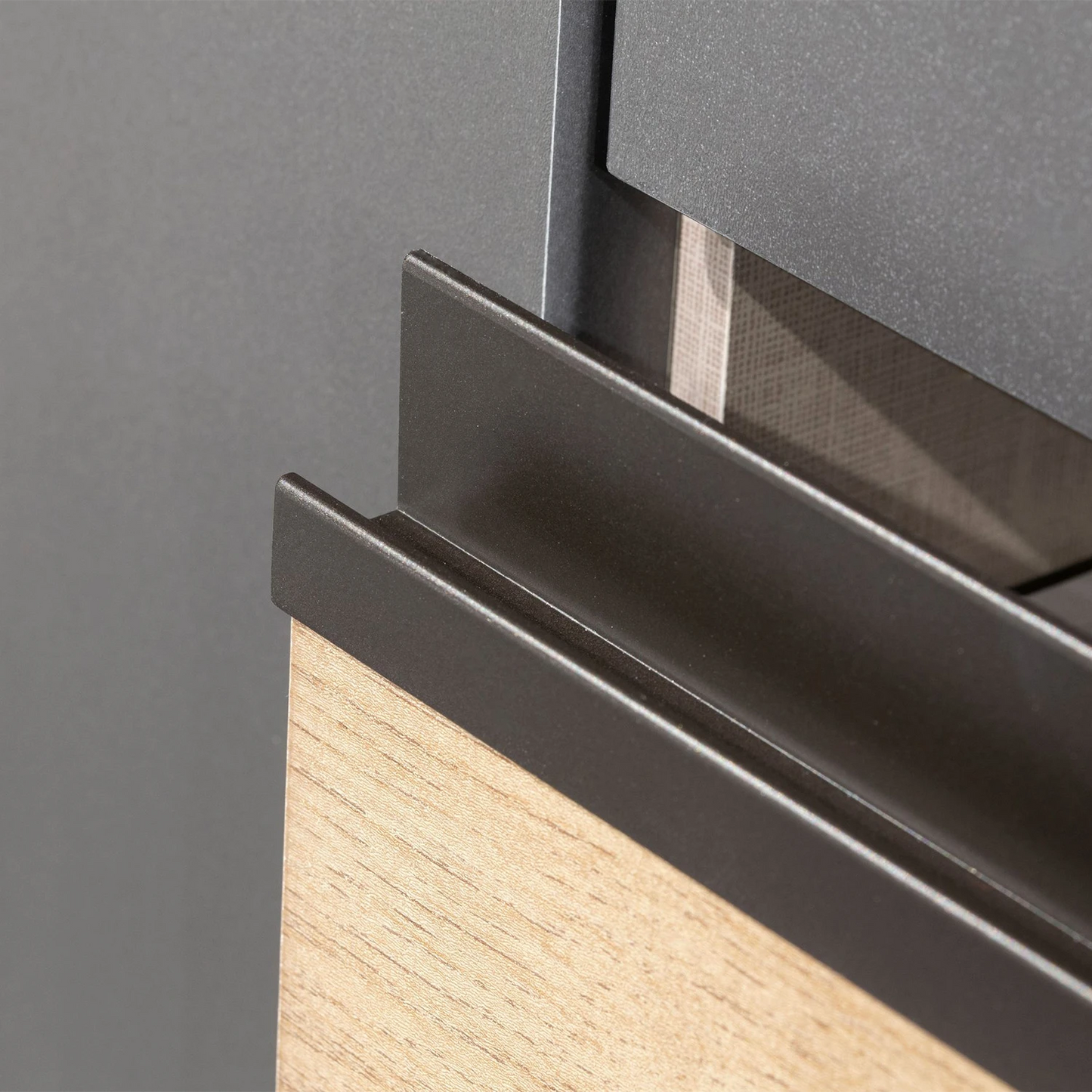 Rauch Cara Metallic Grey Large Corner Wardrobe