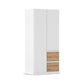 Rauch Cara White 2 Door Wardrobe with Side Drawers 91cm