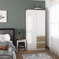 Rauch Cara White 2 Door Wardrobe with Side Drawers 91cm