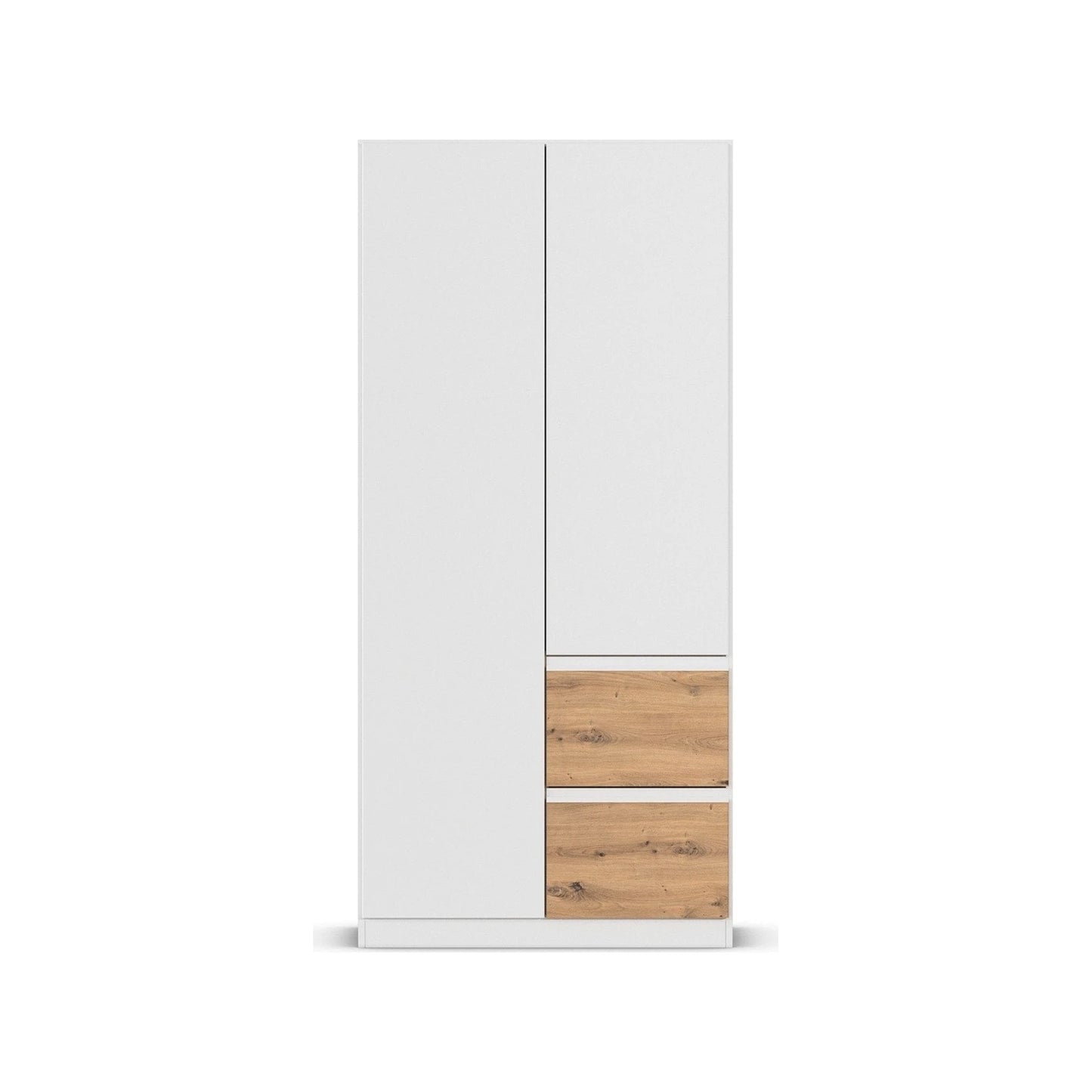 Rauch Cara White 2 Door Wardrobe with Side Drawers 91cm