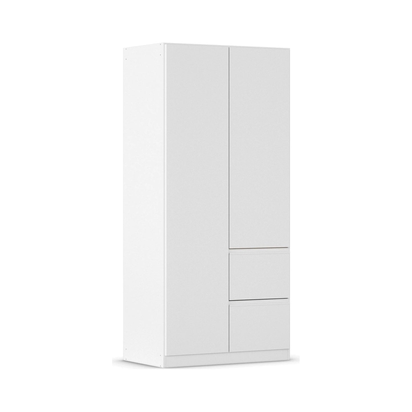Rauch Cara White 2 Door Wardrobe with Side Drawers 91cm